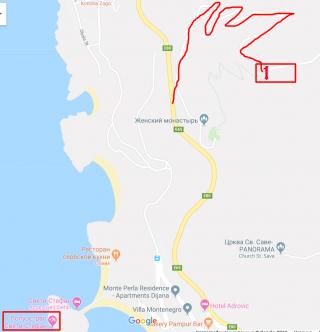 Черногория. Обзорная площадка над Пржно