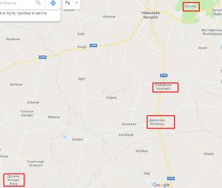 Зеленый тур карта. Каппадокия. Турция