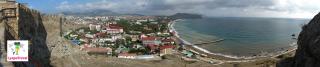 Панорама г.Судак с крепости. Крым