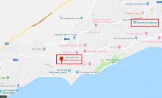 Мисхор Кореиз карта Крым