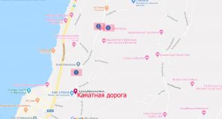Карта подъемника и парковок в Мальчезине. Озеро Гарда. Италия
