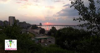 Закат в парке Шевченко. Днепр. Украина