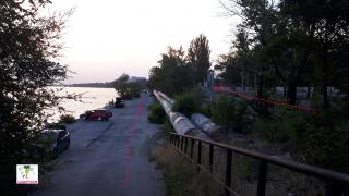 Набережная Днепр рыбалка. Украина