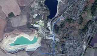 Карта проезда к карьеру в Харькове (Новая Водолага). Украина