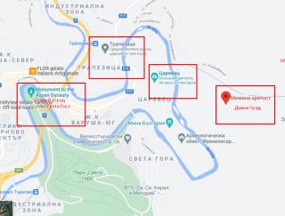 карта Велико Тырново. Болгария
