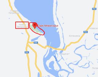 карта межигорье. новые петровцы. украина