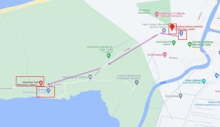 словинский парк парковка. леба. польша