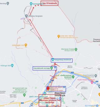 иннсбрук карта. австрия