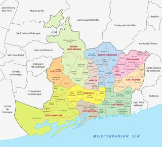 карта барселоны. испания