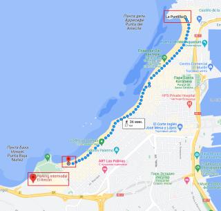 Променад между La Puntilla и La Cícer (Playa de Las Canteras)