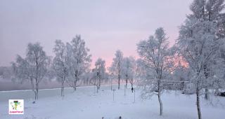 рованиеми снег. Финляндия