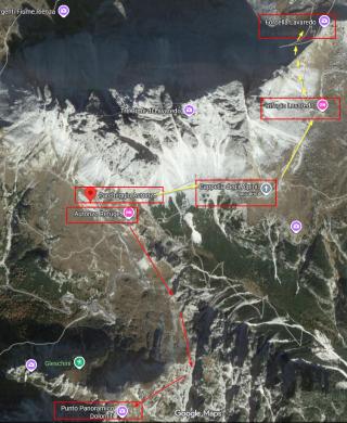 Маршруты прогулки Tre Cime di Lavaredo